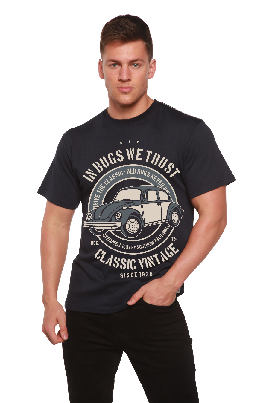 In Bugs We Men's Bamboo Viscose/Organic Cotton Short Sleeve Graphic T-Shirt Spun Bamboo