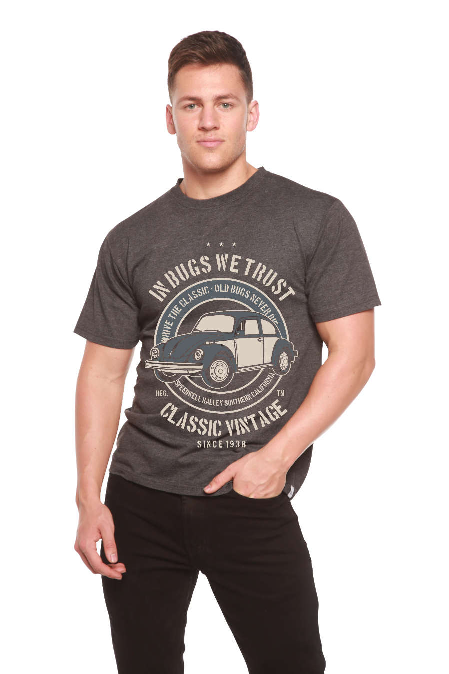 In Bugs We Men's Bamboo Viscose/Organic Cotton Short Sleeve Graphic T-Shirt Spun Bamboo