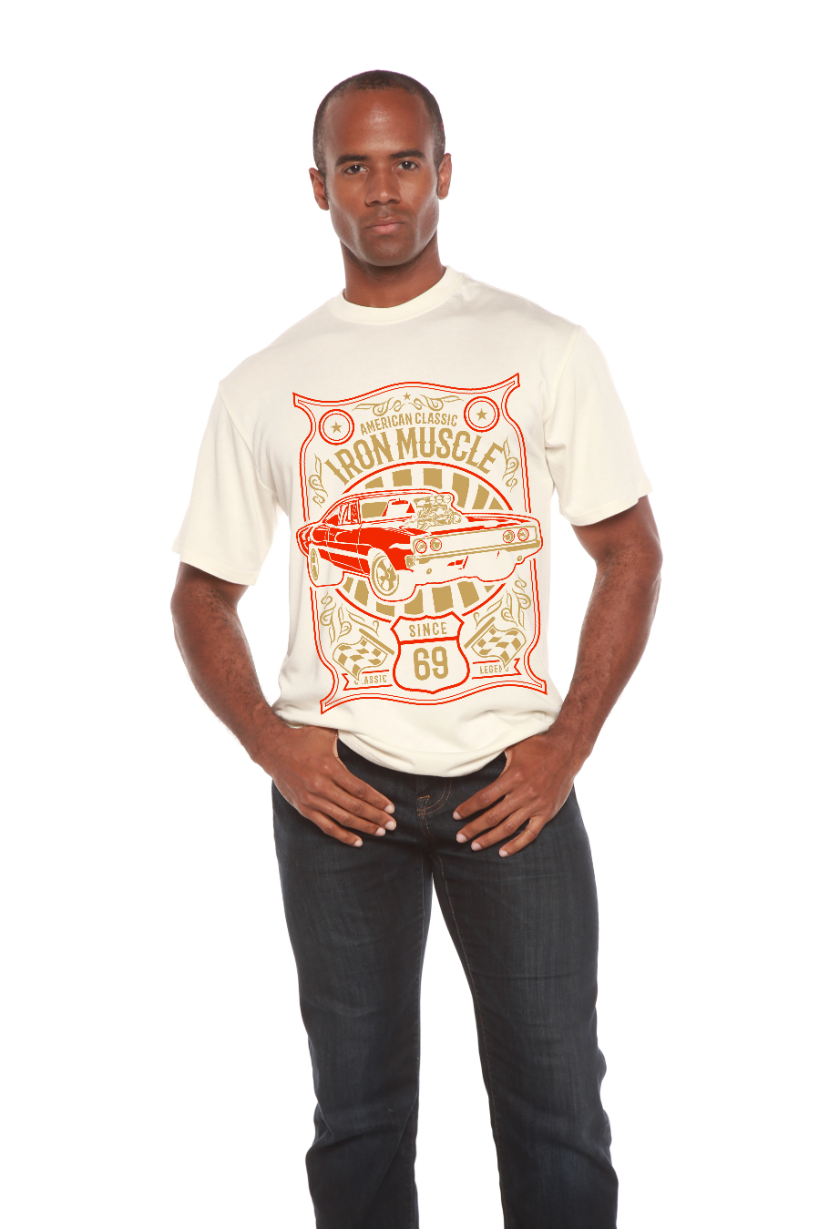 Iron Muscle Men's Bamboo Viscose/Organic Cotton Short Sleeve Graphic T-Shirt Spun Bamboo
