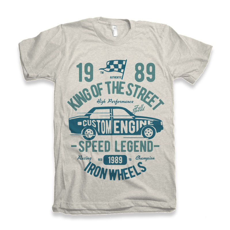 King Of The Street Men's Bamboo Viscose/Organic Cotton Short Sleeve Graphic T-Shirt Spun Bamboo