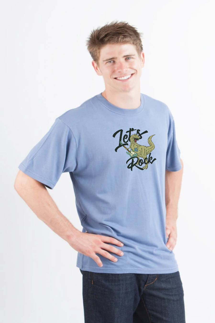 Lets Rock Men's Bamboo Viscose/Organic Cotton Short Sleeve Graphic T-Shirt Spun Bamboo