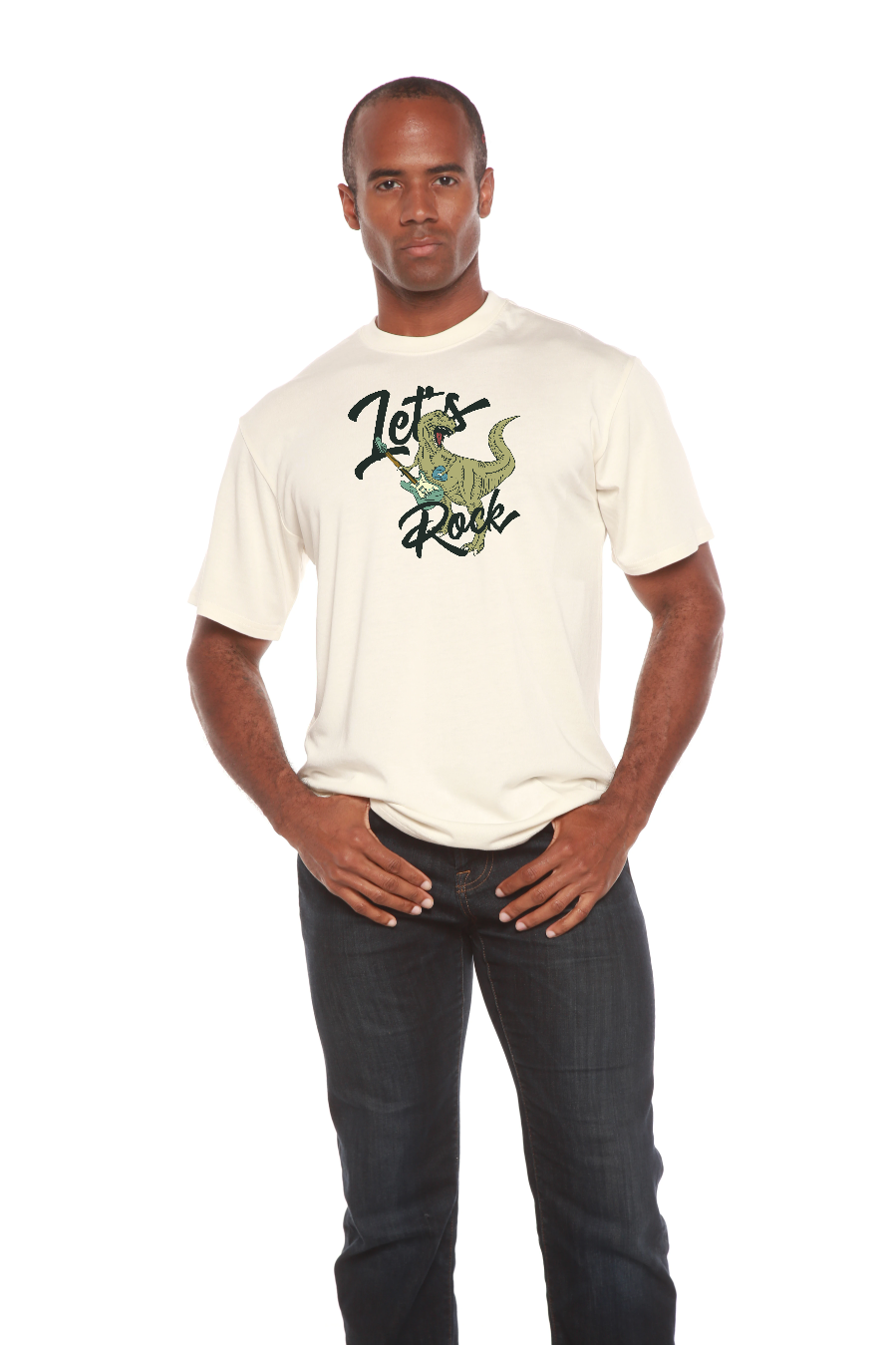 Lets Rock Men's Bamboo Viscose/Organic Cotton Short Sleeve Graphic T-Shirt Spun Bamboo