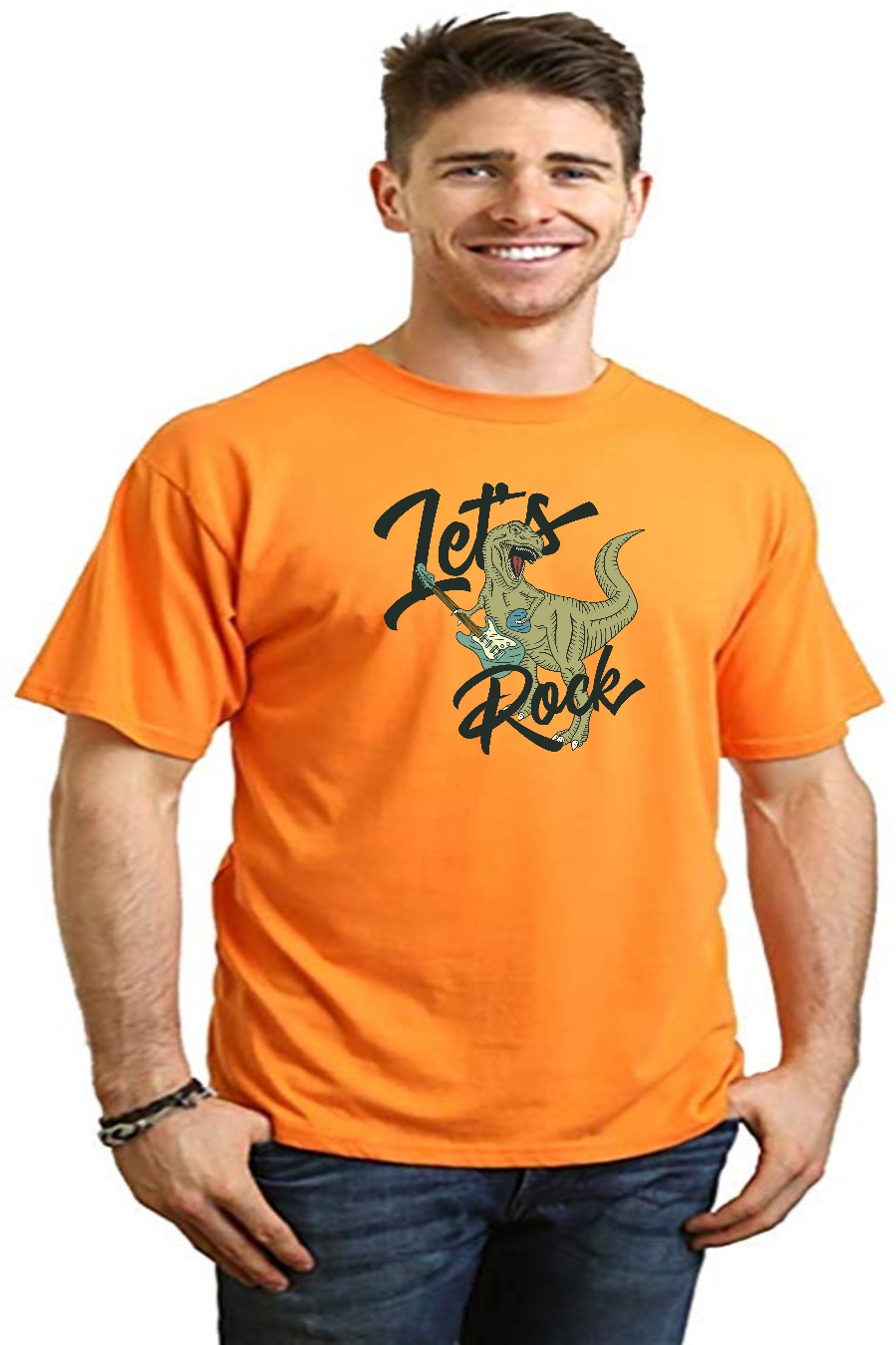 Lets Rock Men's Bamboo Viscose/Organic Cotton Short Sleeve Graphic T-Shirt Spun Bamboo