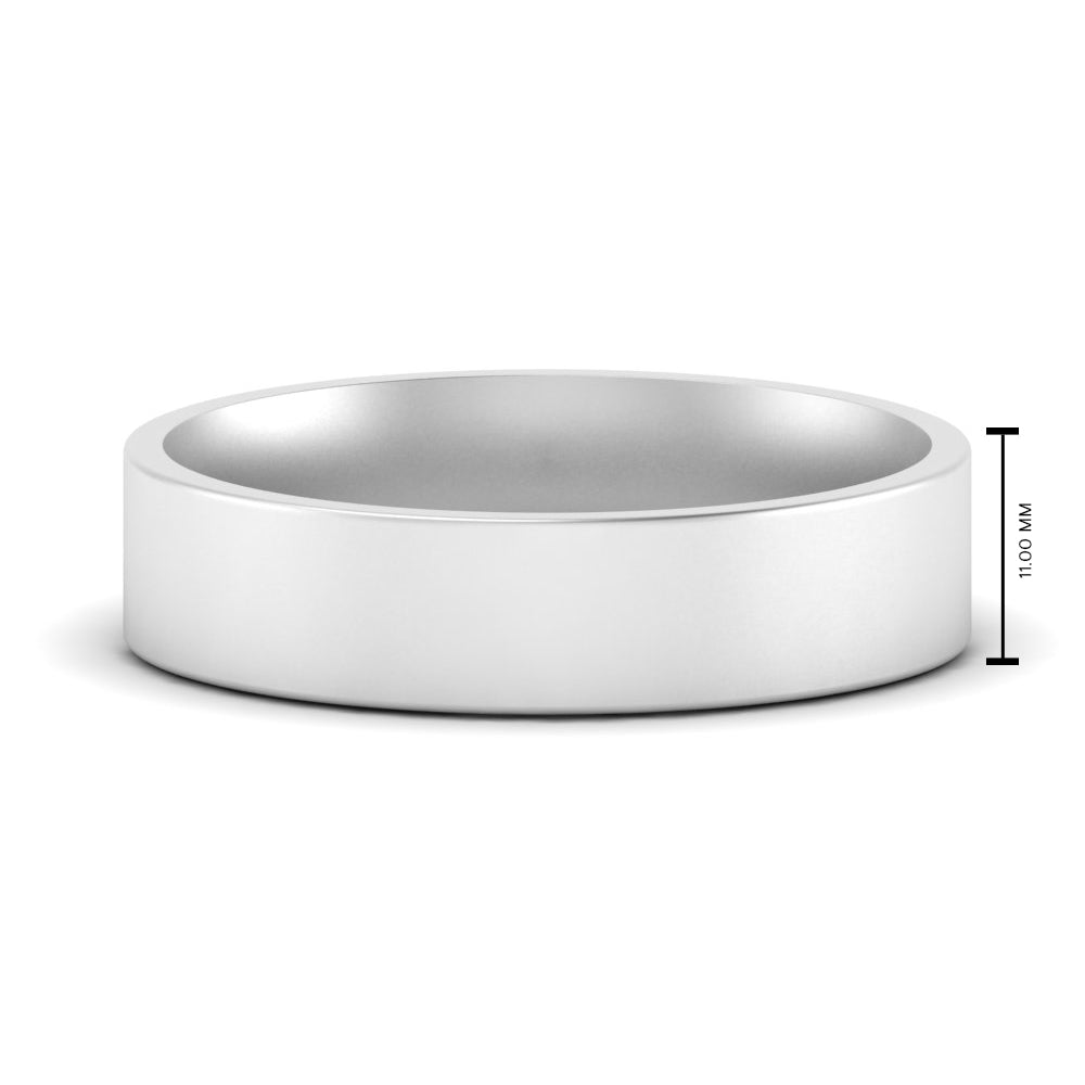 Light Weight Flat Mens Wedding Band