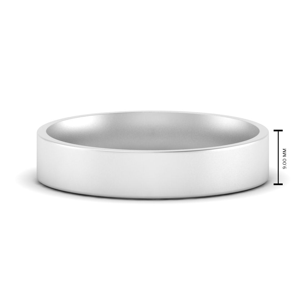 Light Weight Flat Mens Wedding Band