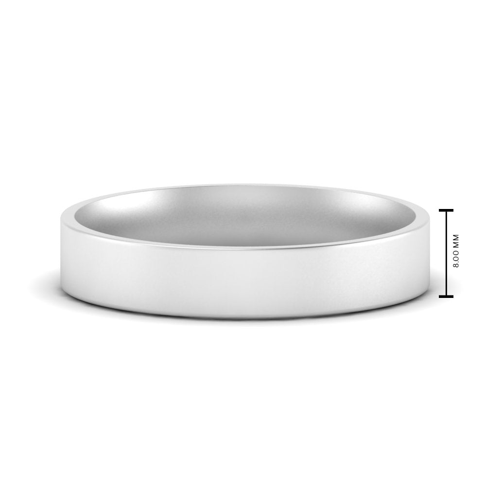 Light Weight Flat Mens Wedding Band