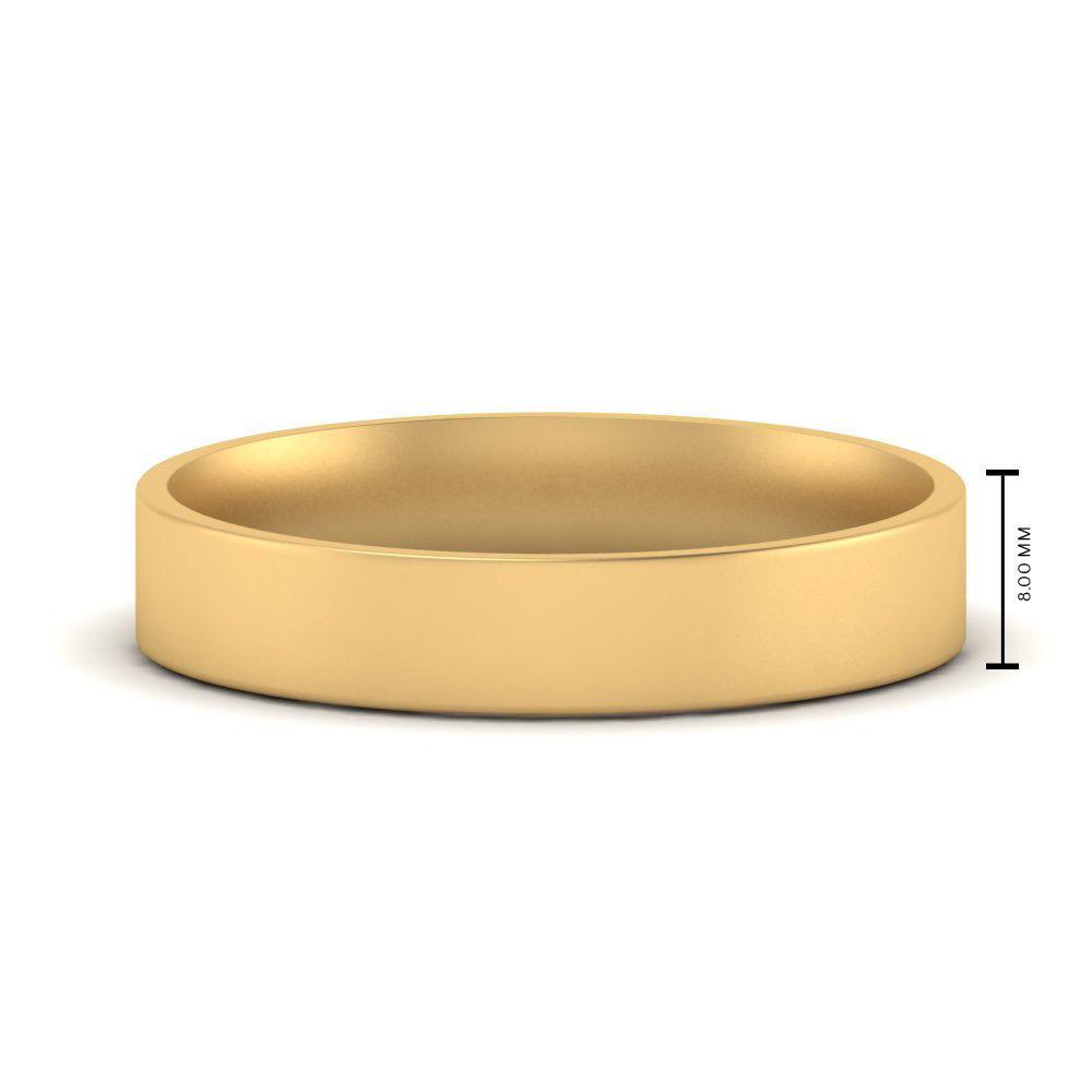 Light Weight Flat Mens Wedding Band