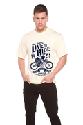 Live To Ride Men's Bamboo Viscose/Organic Cotton Short Sleeve Graphic T-Shirt Spun Bamboo