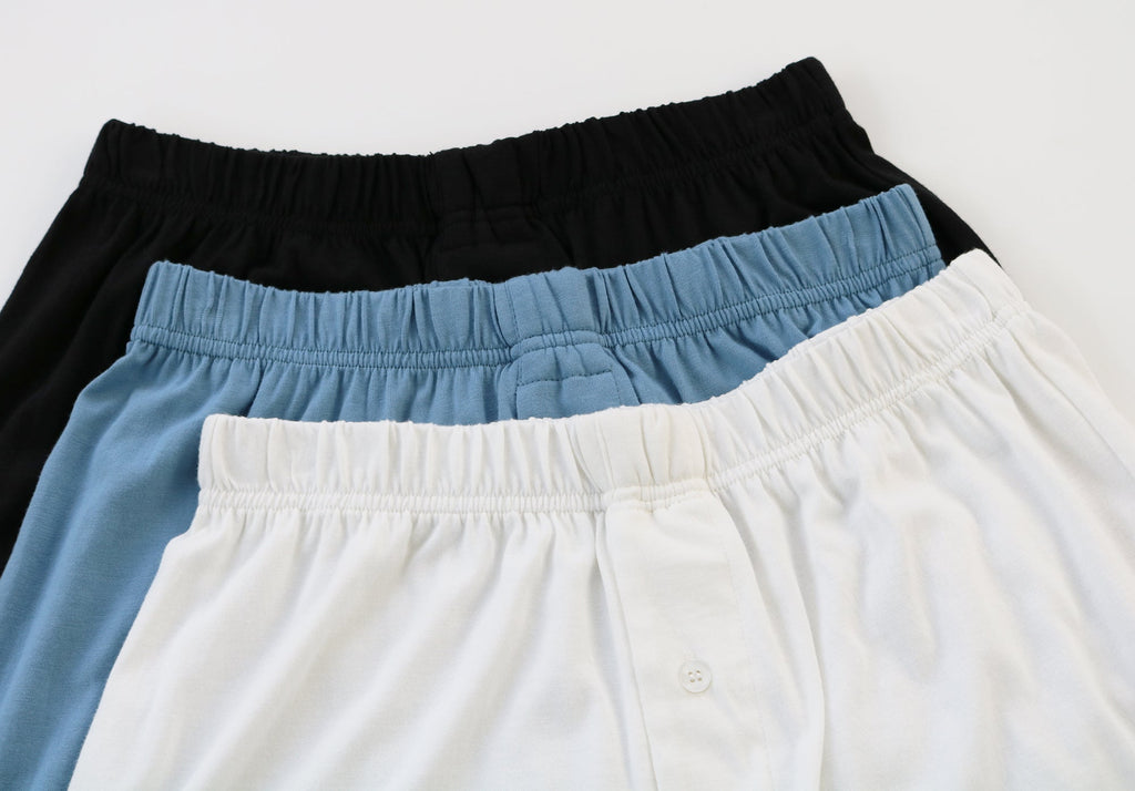 Men's Bamboo Viscose Boxers - 3-Pack Mixed Colors Spun Bamboo