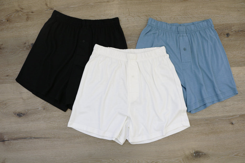 Men's Bamboo Viscose Boxers - 3-Pack Mixed Colors Spun Bamboo