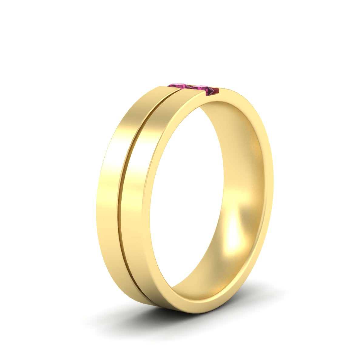 Mens 2 Stone Band