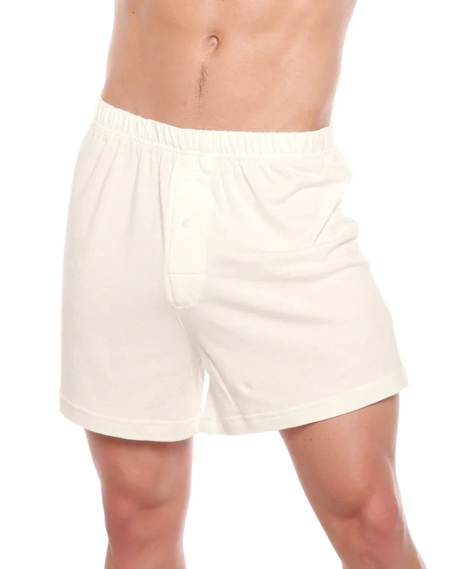 Men's Bamboo Viscose/Cotton Boxer Style Underwear Cream Color - 5-pack Spun Bamboo