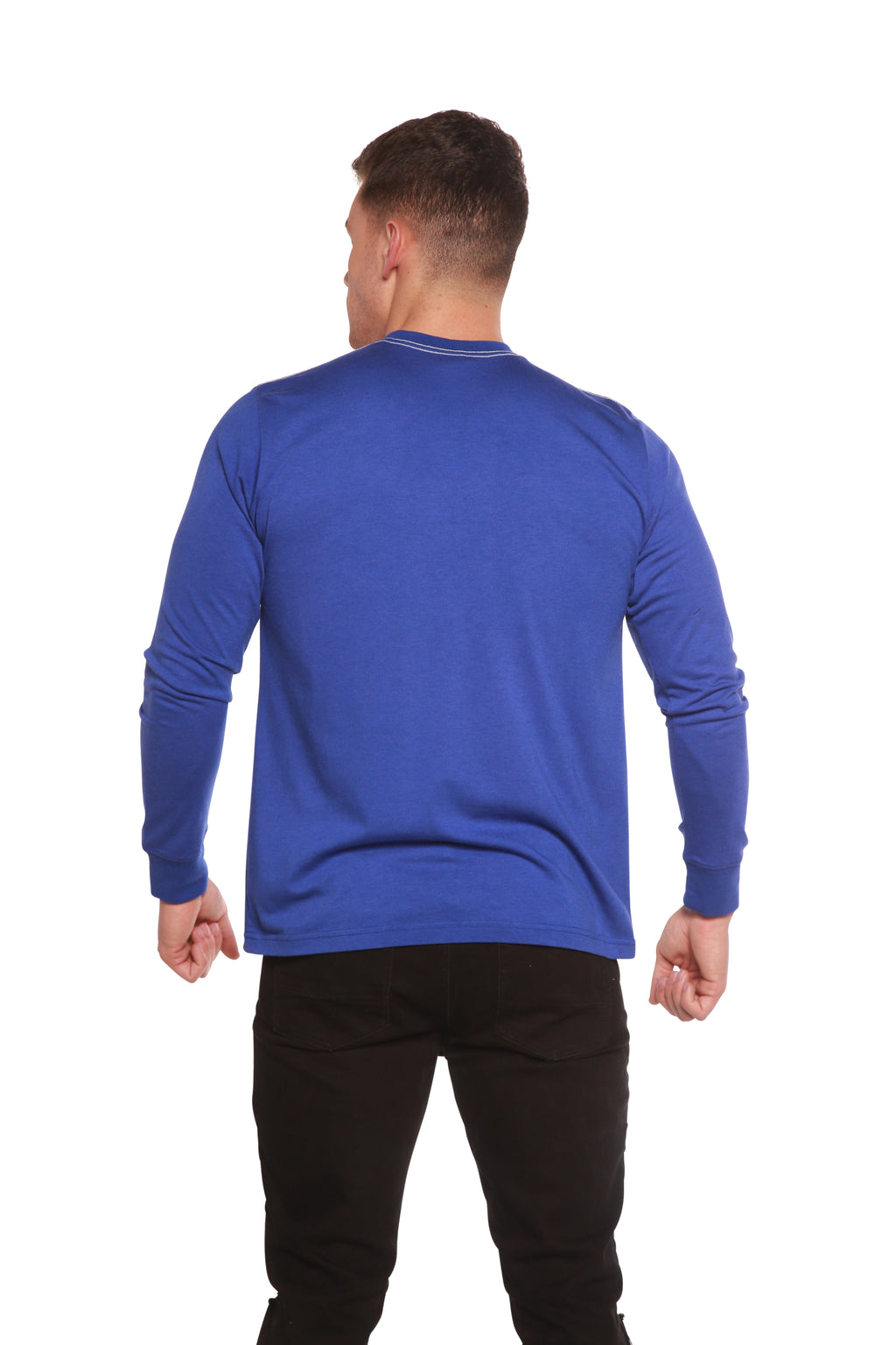 Custom Printed Men's Bamboo Viscose/Organic Cotton Long Sleeve T-Shirt Spun Bamboo