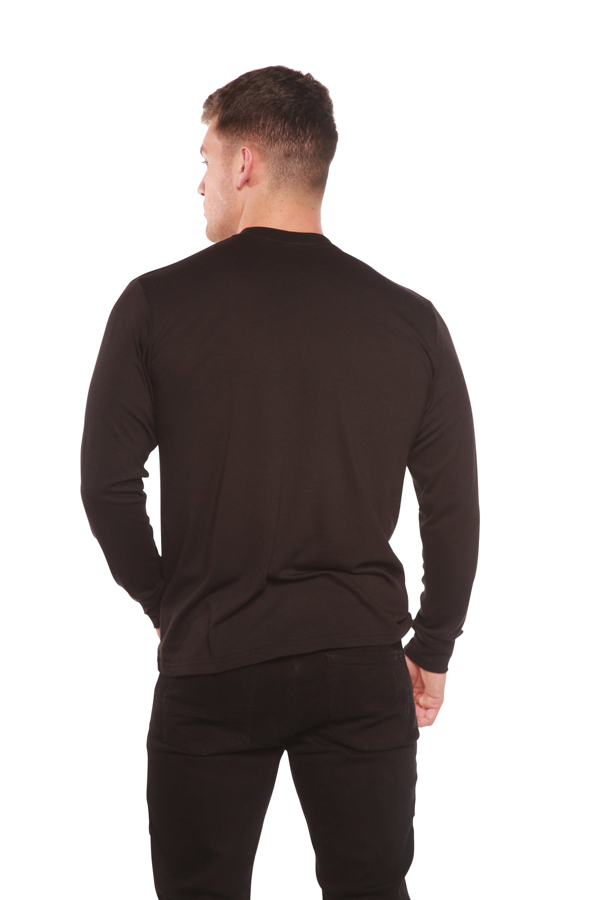 Men's Bamboo Viscose/Organic Cotton Long Sleeve T-Shirt Spun Bamboo