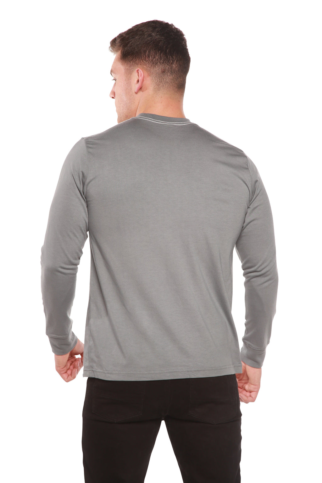 Men's Bamboo Viscose/Organic Cotton Long Sleeve T-Shirt Spun Bamboo