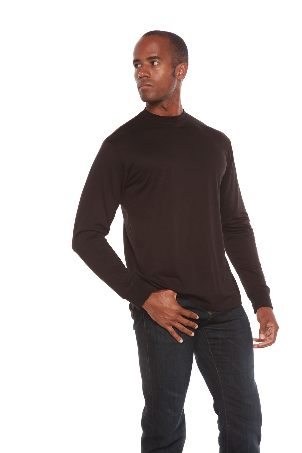 Men's Bamboo Viscose/Organic Cotton Long Sleeve T-Shirt Spun Bamboo