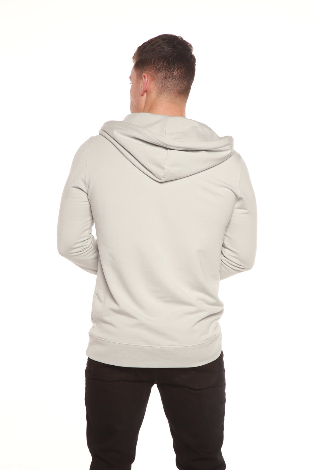 Men's Henley Style Bamboo Viscose Fleece Hoodie Spun Bamboo
