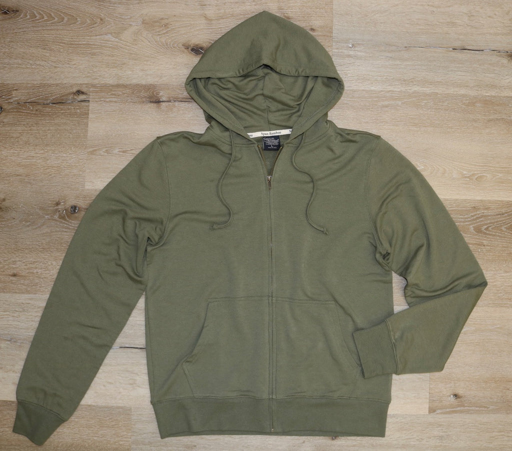 Men's Eco-Smart Full-Zip Bamboo Viscose Hoodie Spun Bamboo