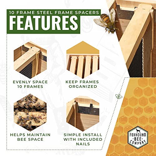Metal Frame Spacers for 10-Frames Foxhound Bee Company