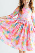 Swirly Whirly 3/4 Sleeve Pocket Twirl Dress Mila & Rose ®