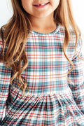 Christmas Plaid L/S Pocket Twirl Dress Mila & Rose ®