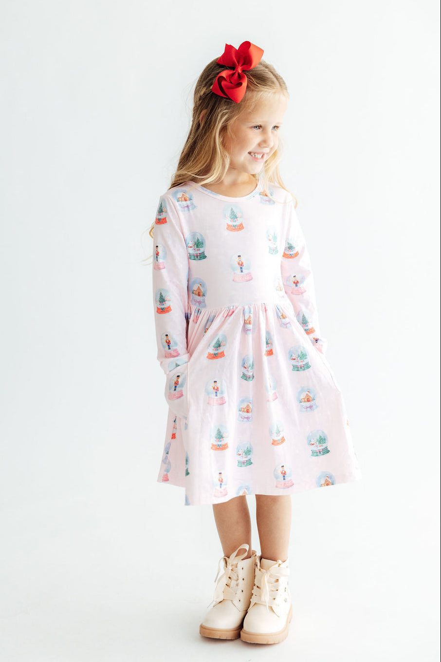 Let it Snow L/S Pocket Twirl Dress Mila & Rose ®