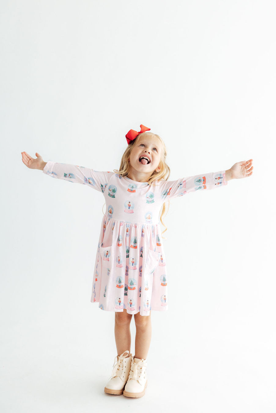 Let it Snow L/S Pocket Twirl Dress Mila & Rose ®