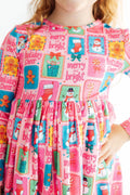Holiday Cheer L/S Ruffle Hem Twirl Dress Mila & Rose ®