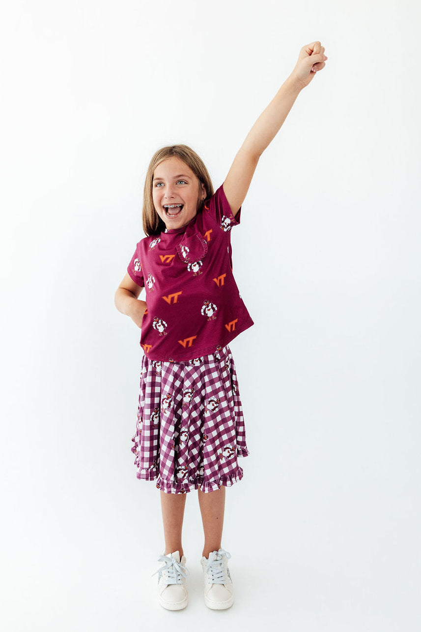 Virginia Tech Plaid Hokie Ruffle Twirl Skort Mila & Rose ®