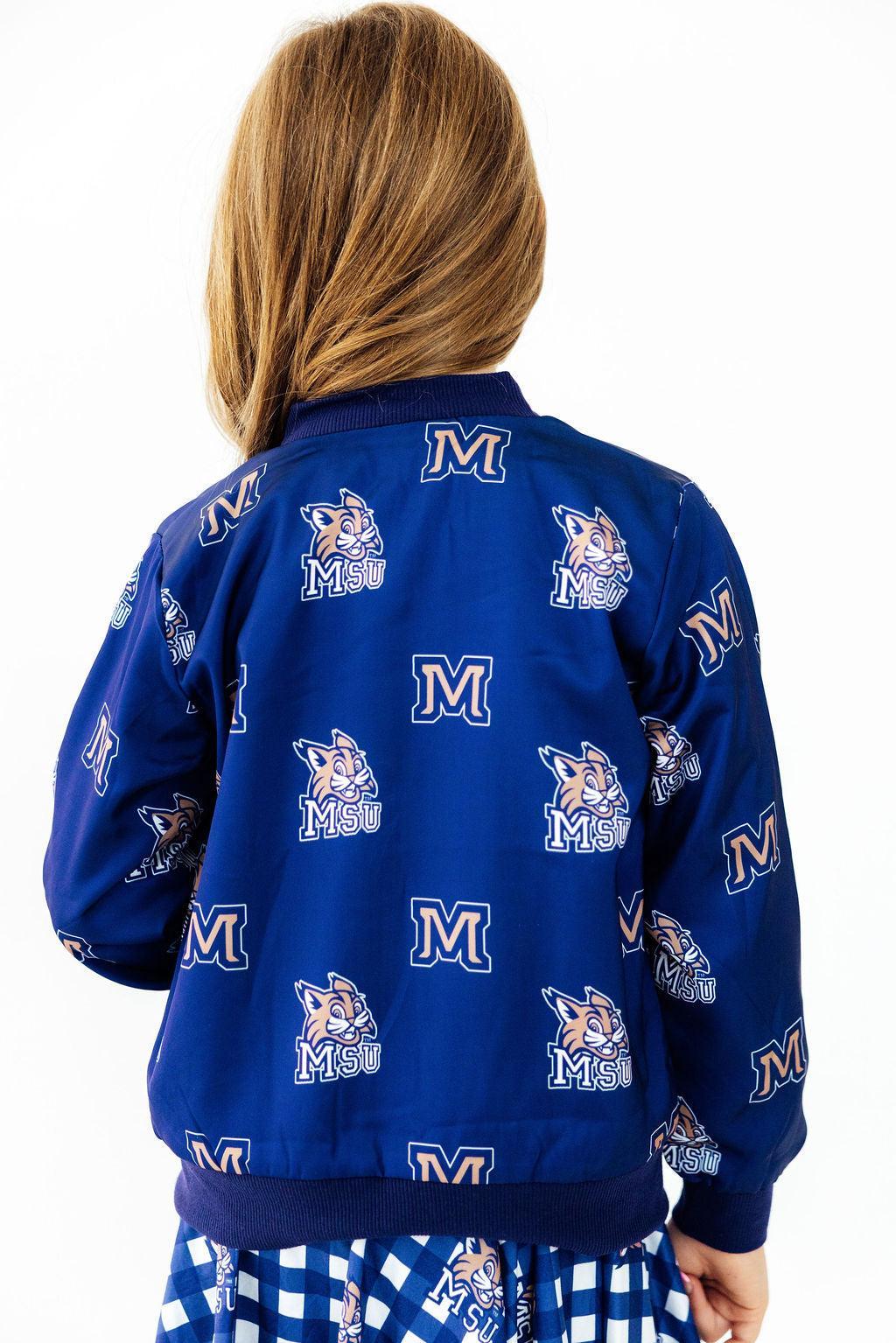 Montana State University Blue Bobcat Satin Jacket Mila & Rose ®
