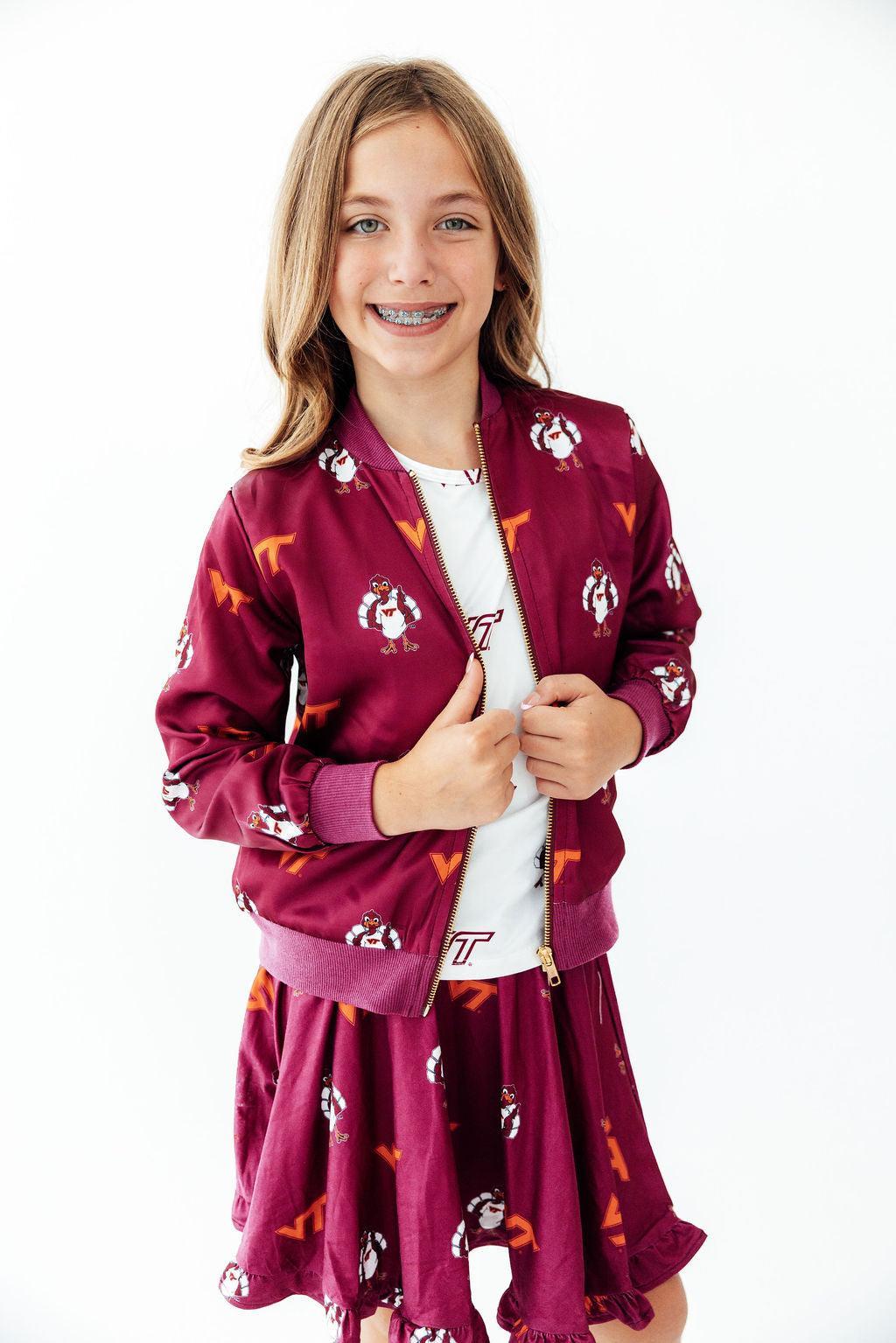 Virginia Tech Maroon Hokie Satin Jacket Mila & Rose ®