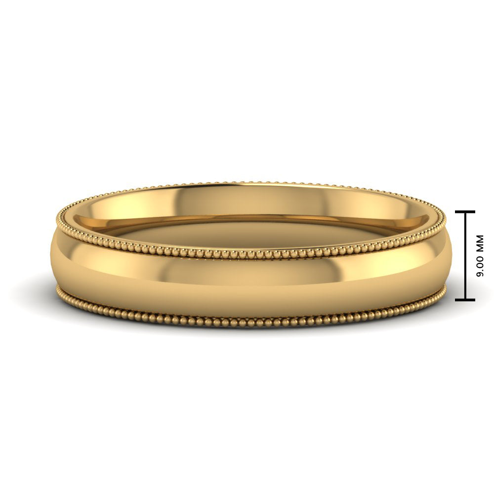 Comfort Fit Wedding Band Milgrain Edge