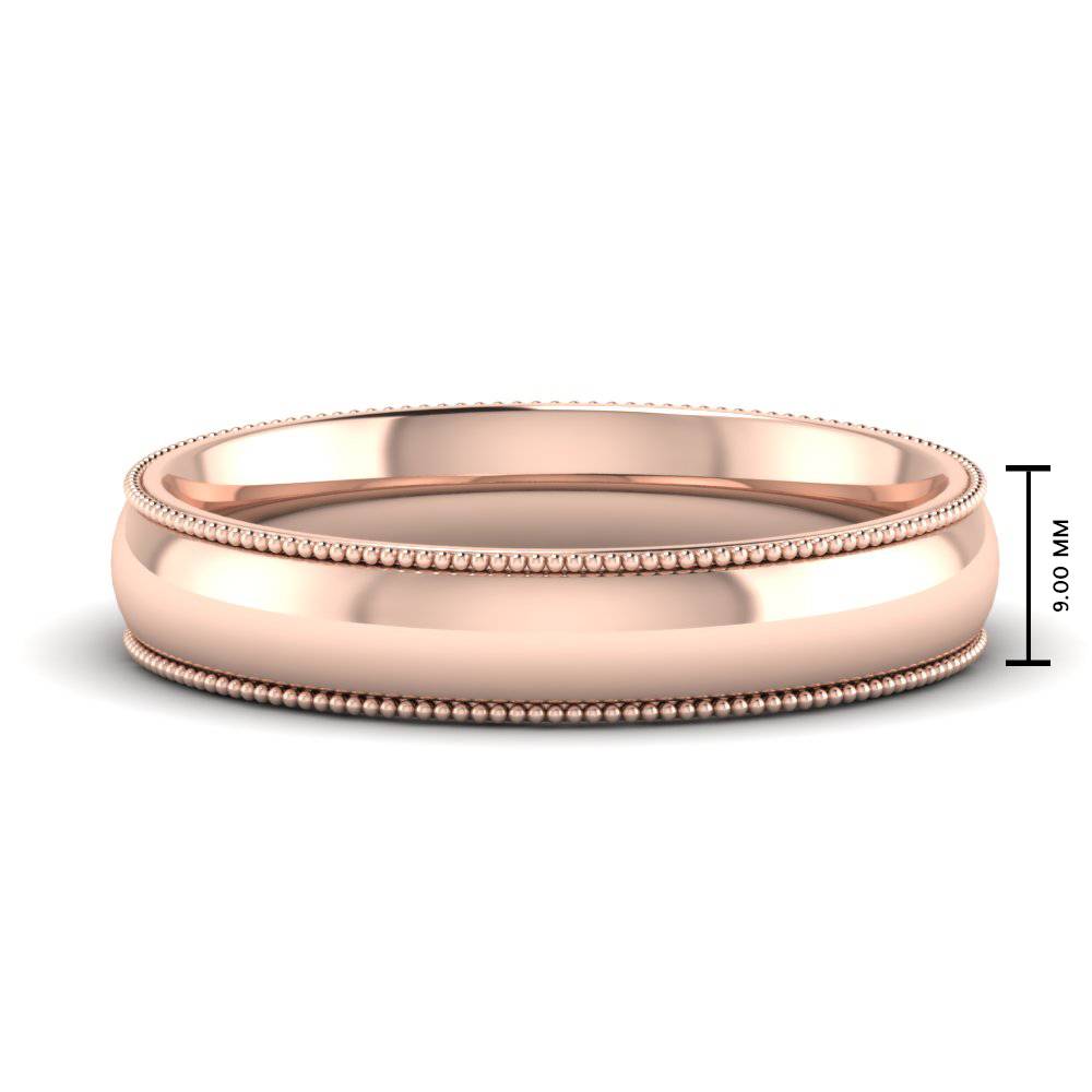 Comfort Fit Wedding Band Milgrain Edge