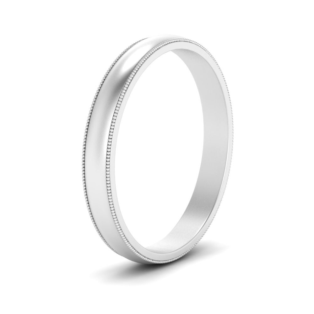 Milgrain Matte Finish Mens Band
