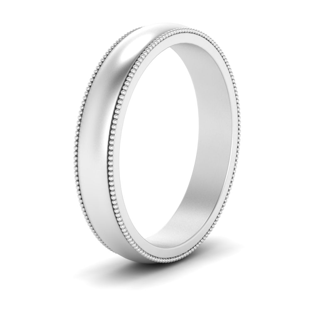 Milgrain Matte Finish Mens Band