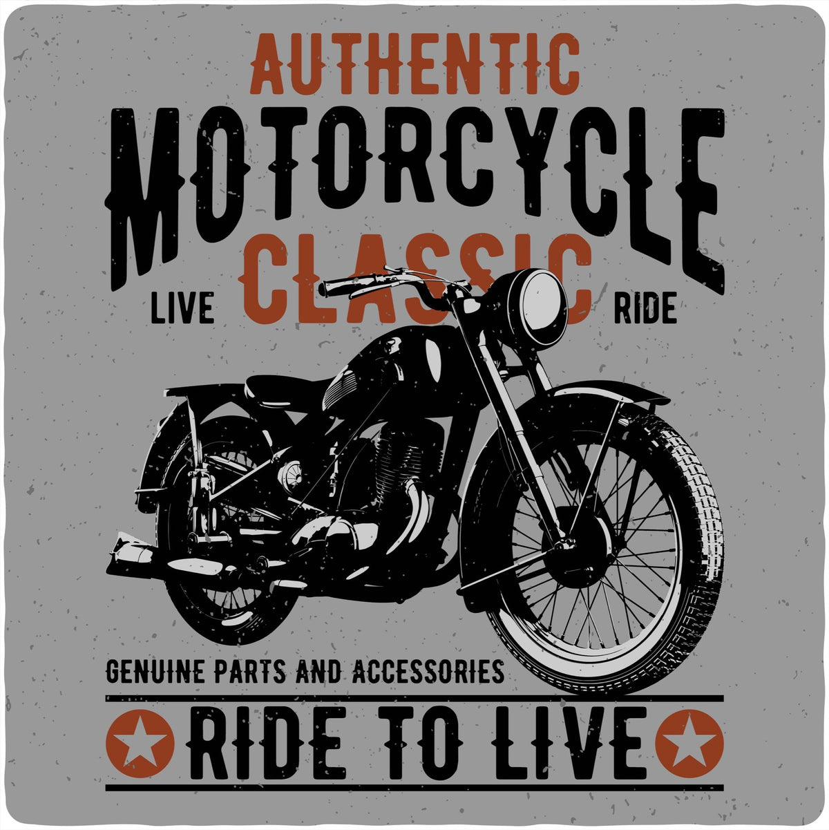 Motorcycle Classic Men's Bamboo Viscose/Organic Cotton Short Sleeve Graphic T-Shirt Spun Bamboo