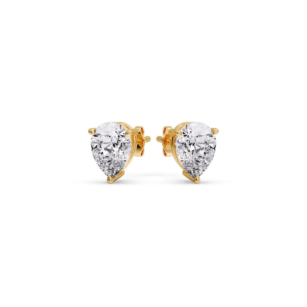 Three-Prong Pear Diamond Solitaire Stud Earrings [IGI Certified]