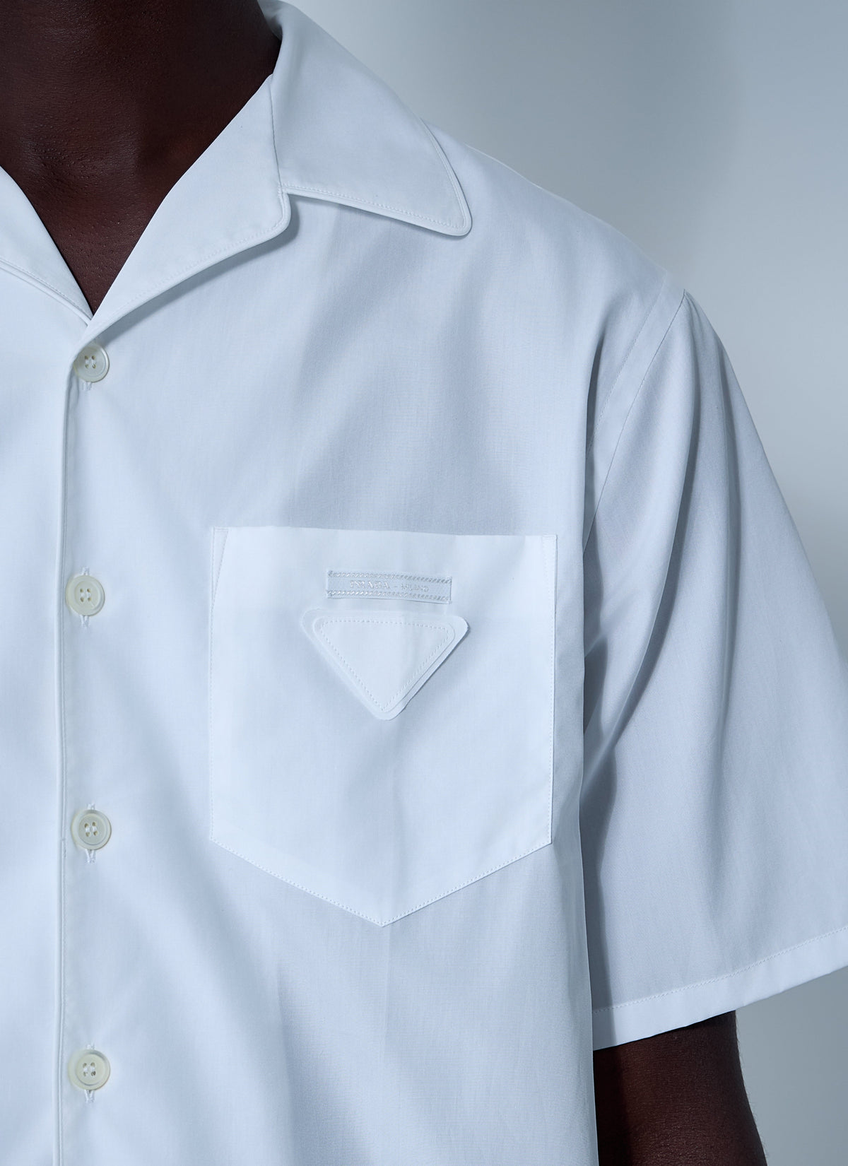 Prada Men Logo Motif Shirt