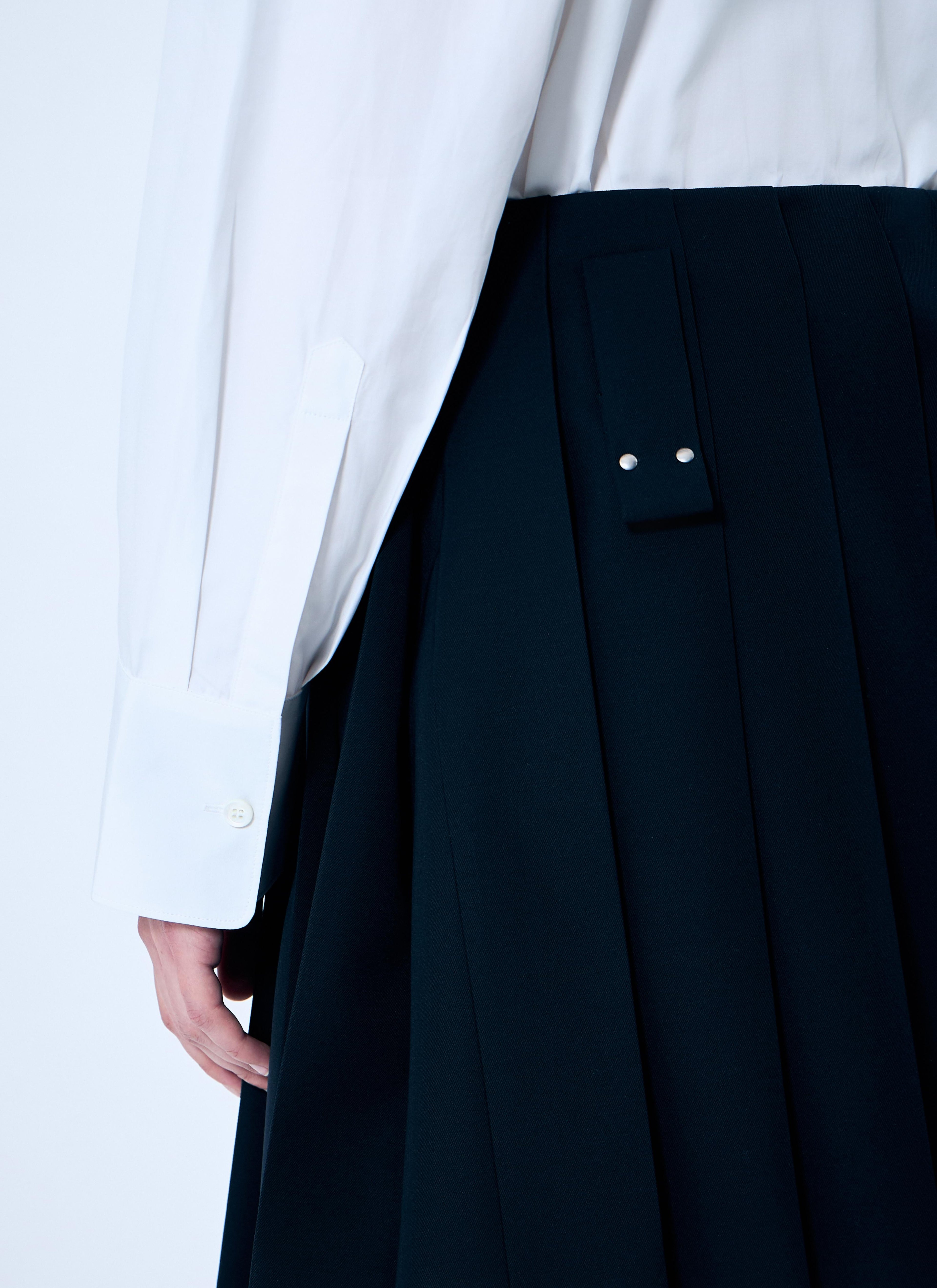 Prada Women Pleated Wool Skirt