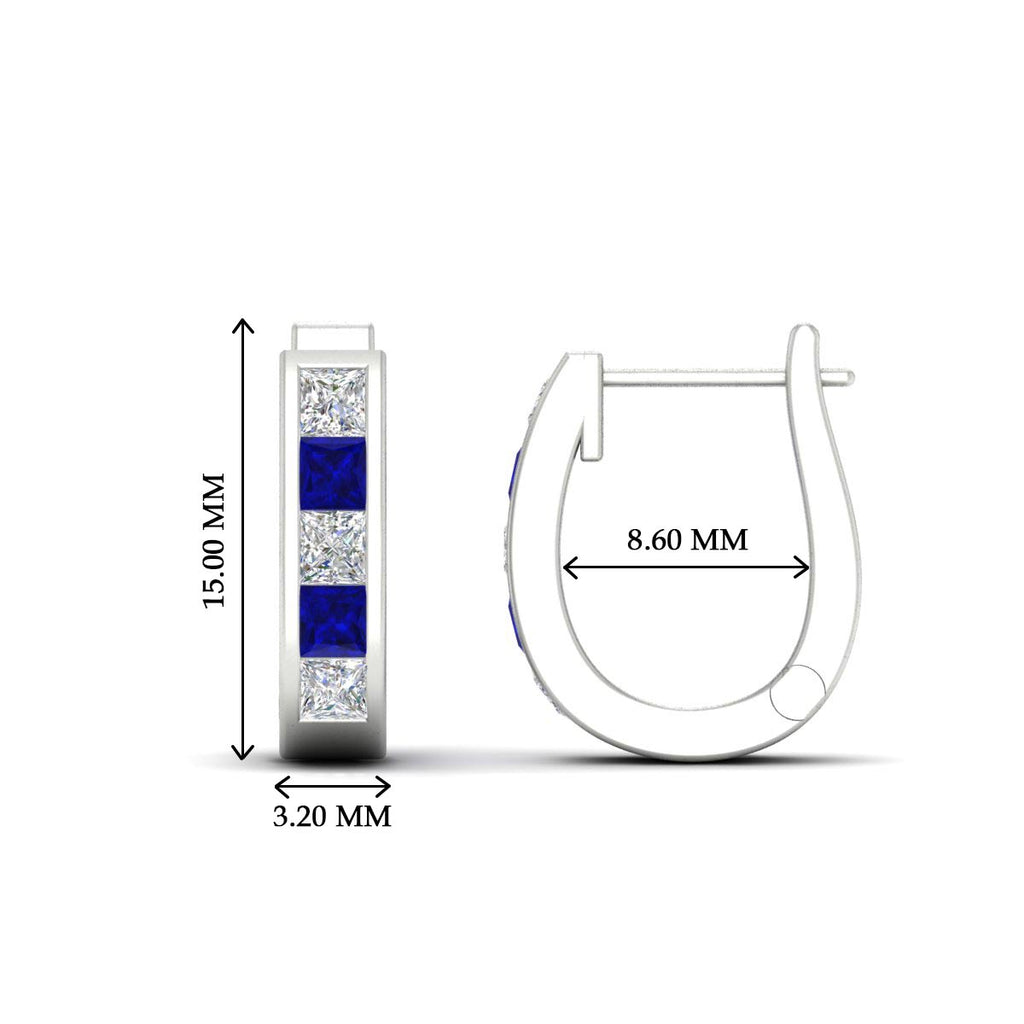 Channel Set Huggie Hoop Earring