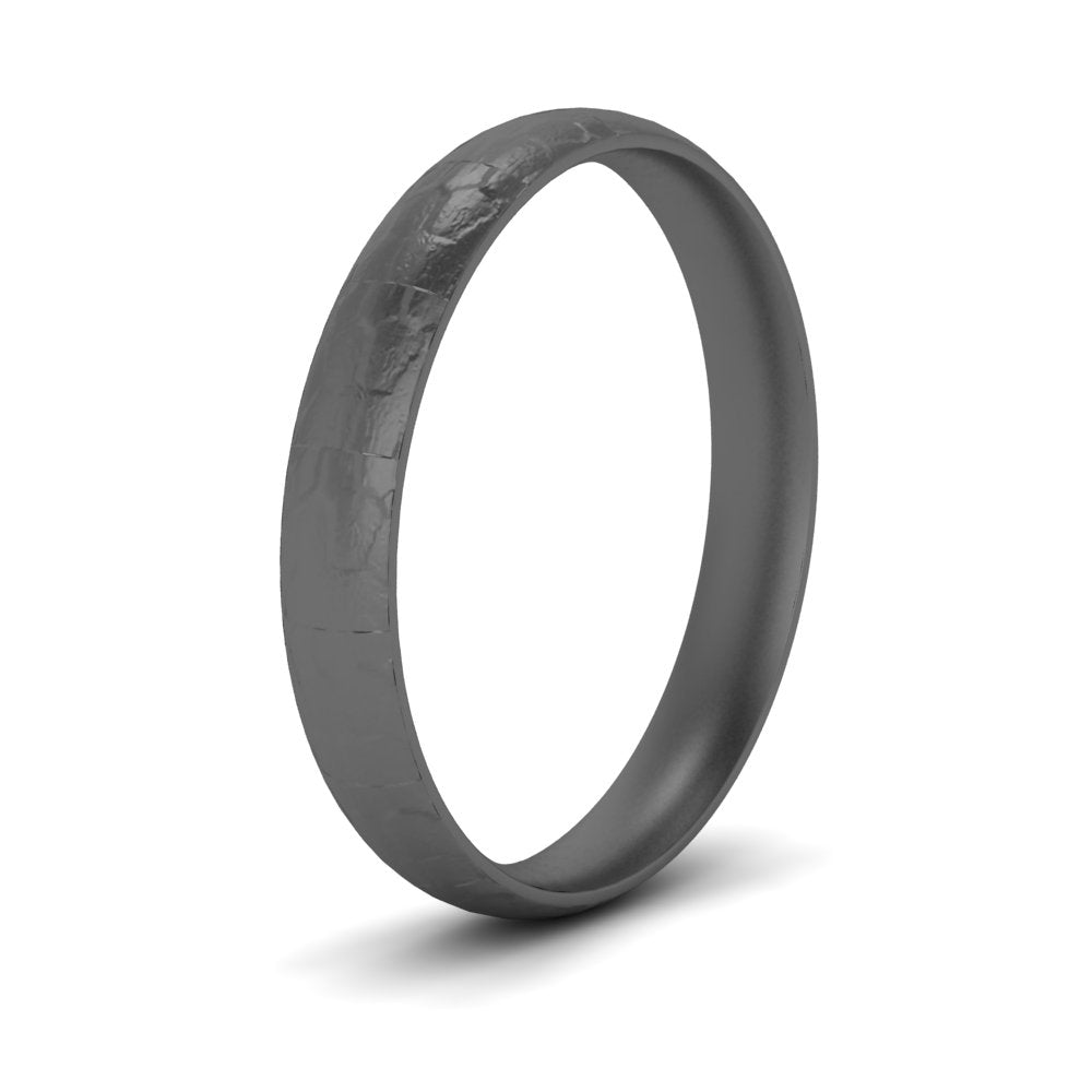 Lightweight Rock Texture Mens Wedding Band