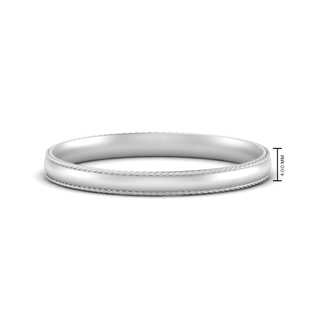 Rope Design Comfort Fit Mens Band