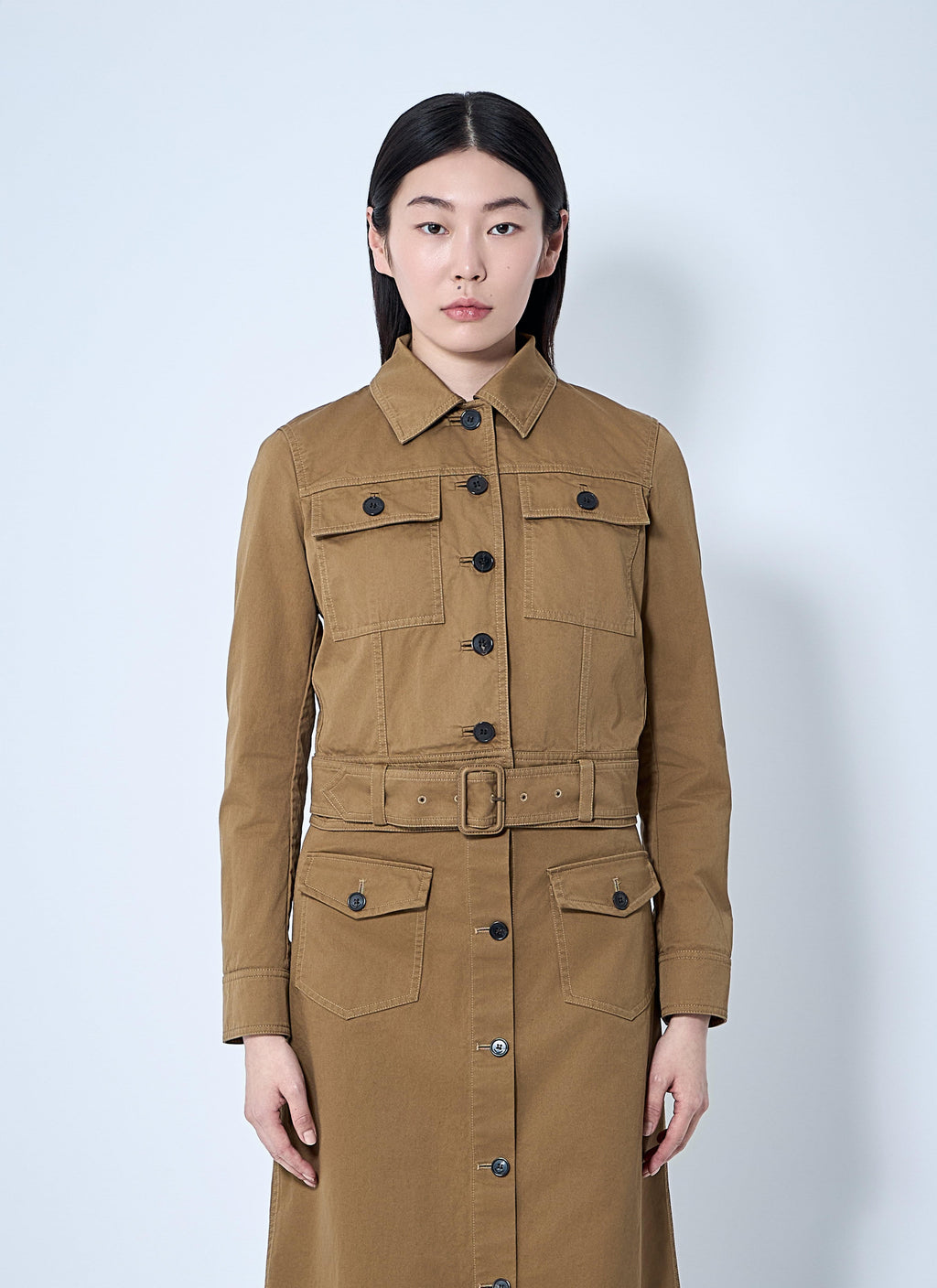 Saint Laurent Women Cotton Serge Crop Jacket
