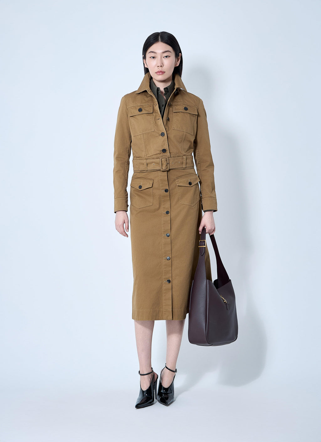 Saint Laurent Women Cotton Serge Crop Jacket