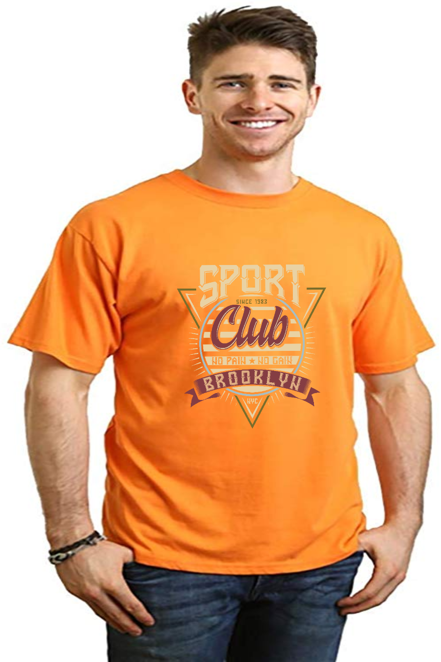 Sport Club Men's Bamboo Viscose/Organic Cotton Short Sleeve Graphic T-Shirt Spun Bamboo