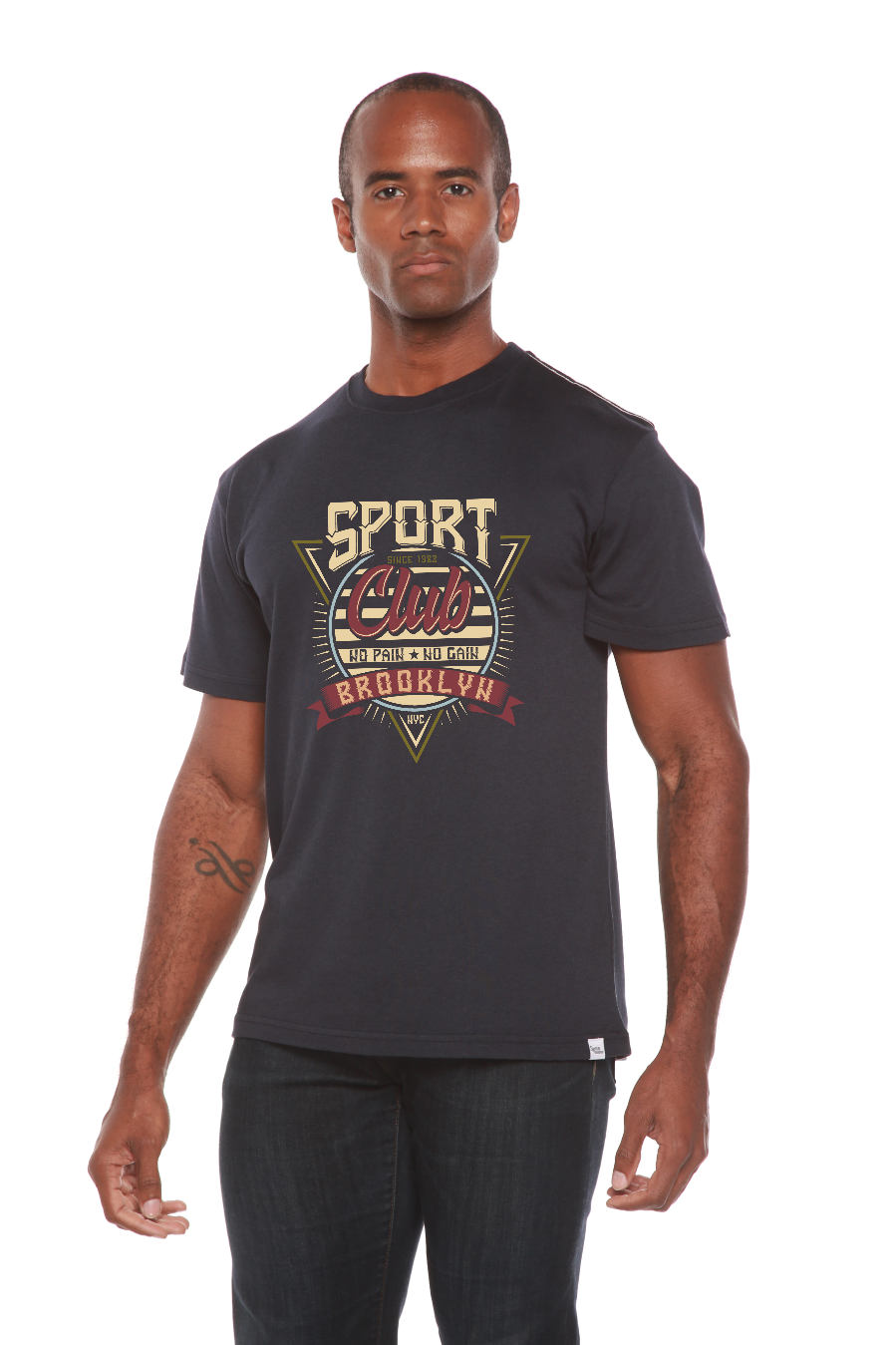 Sport Club Men's Bamboo Viscose/Organic Cotton Short Sleeve Graphic T-Shirt Spun Bamboo
