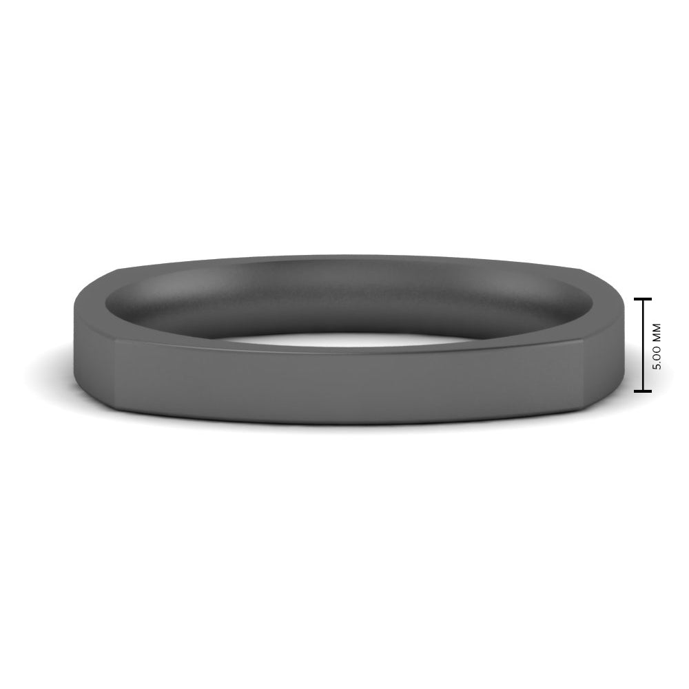 Square Comfort Fit Mens Wedding Band