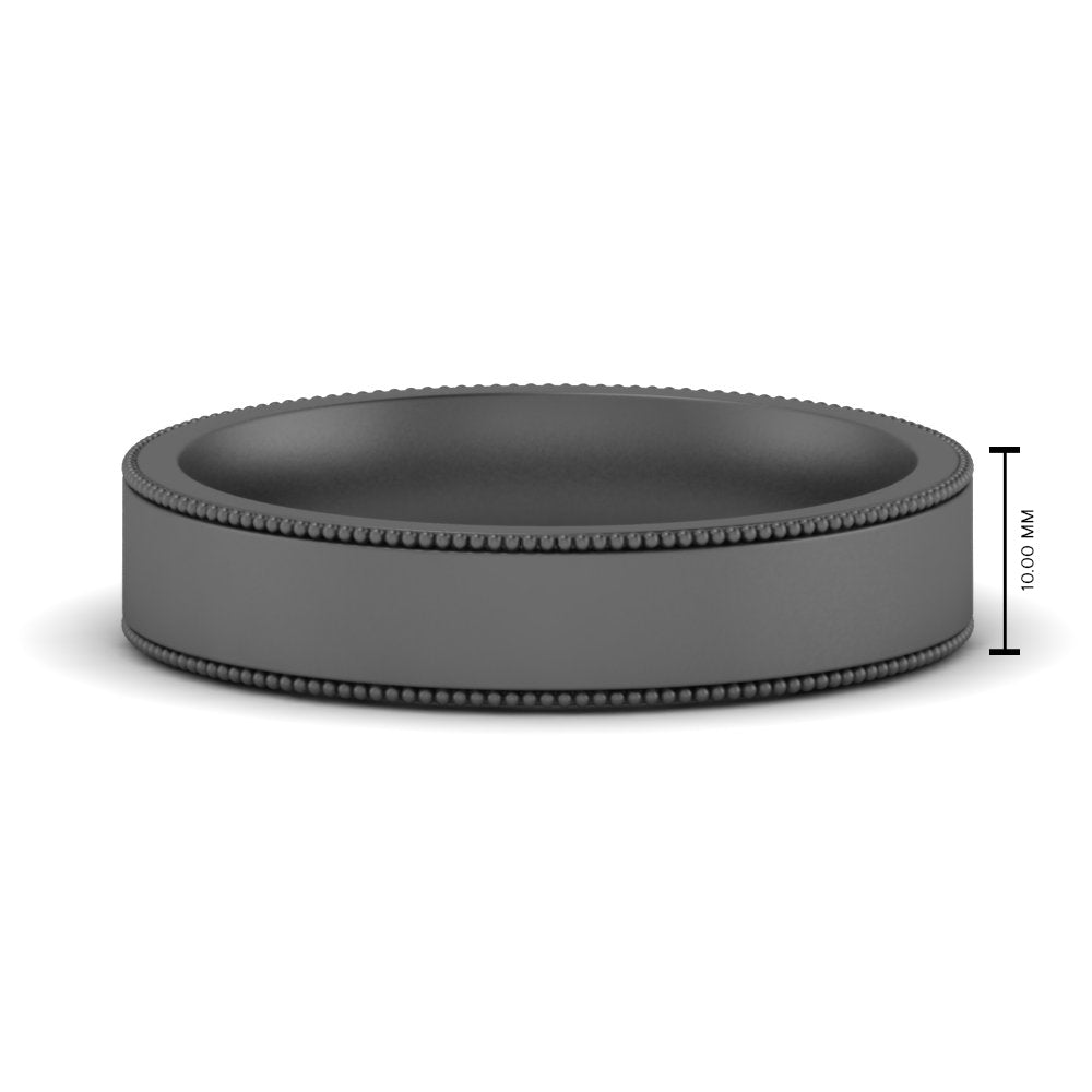 Stepped Edge Comfort Fit Flat Mens Band