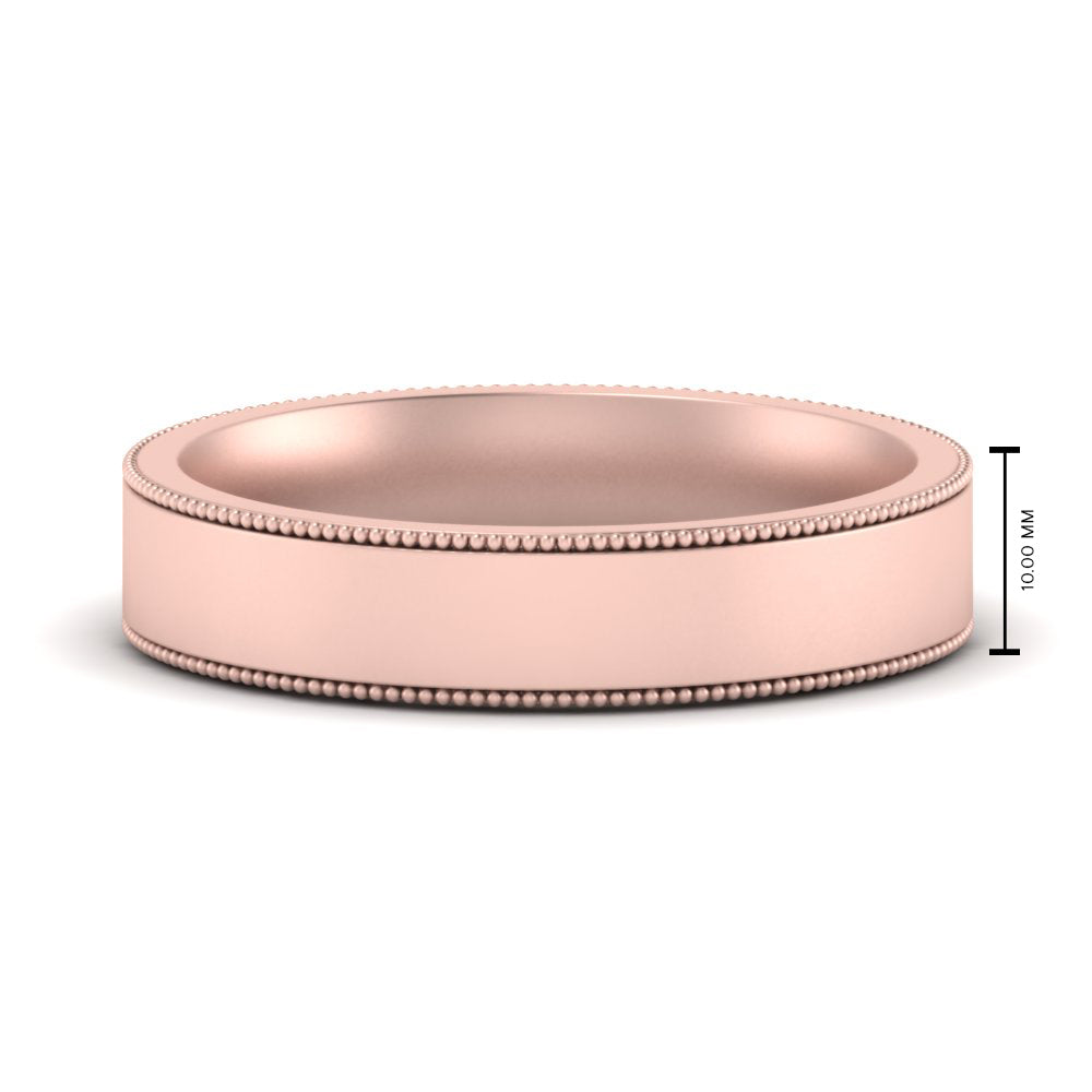 Stepped Edge Comfort Fit Flat Mens Band