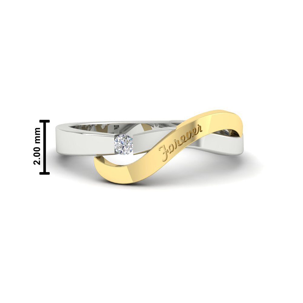 Swirl Love Mens Wedding Ring